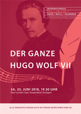 Der Ganze Hugo Wolf Vii