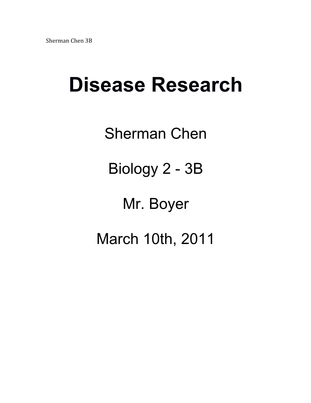 Disease Research