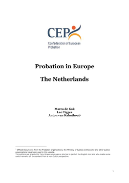 Probation in Europe the Netherlands