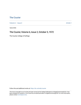 The Courier, Volume 6, Issue 2, October 5, 1972