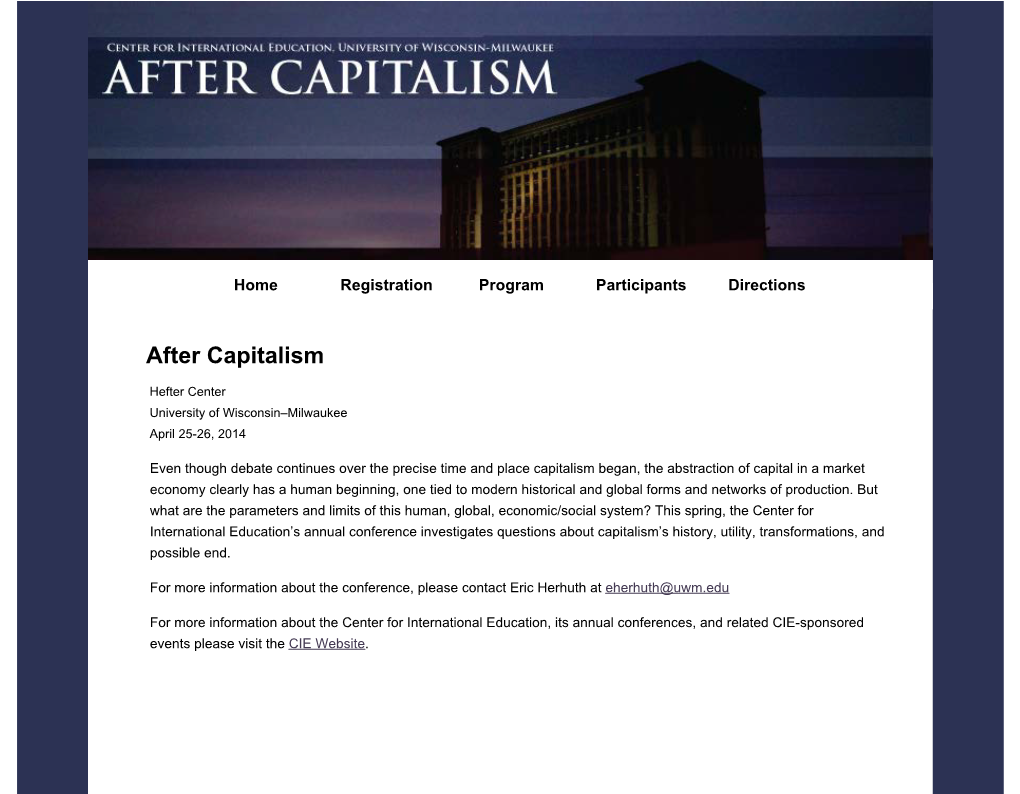 After Capitalism