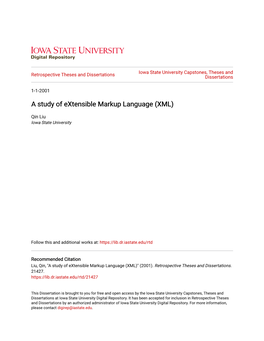 A Study of Extensible Markup Language (XML)