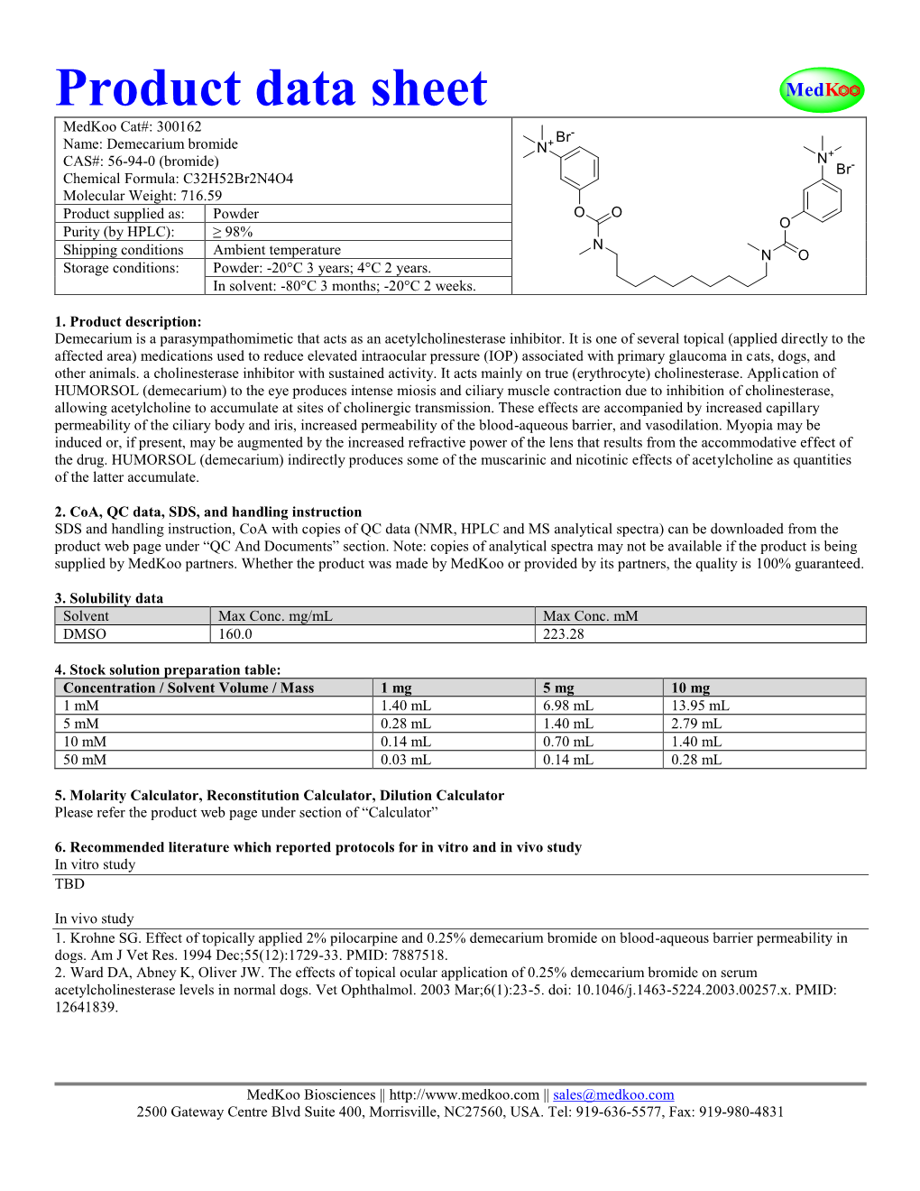 Product Data Sheet