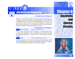 Chapter 6 Introduction to Chapter 6 Electricity Electricity Is Everywhere Around Us