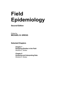 Field Epidemiology, Selected Chapters