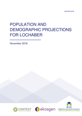 Population and Demographic Projections for Lochaber