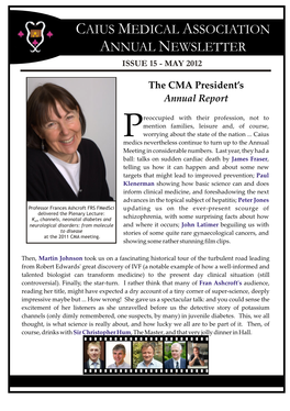 Caius Medical Association Annual Newsletter Issue 15 - May 2012