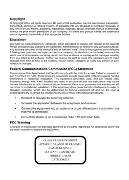Copyright Disclaimer Federal Communications Commission (FCC