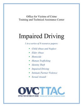 Impaired Driving Resource Paper