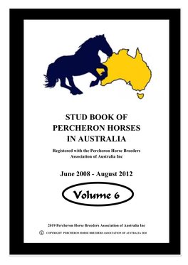 Stud Book of Percheron Horses in Australia