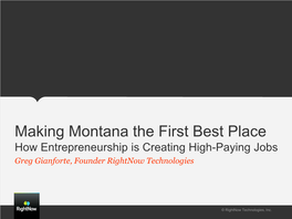 Rightnow Technologies a Montana Success Story