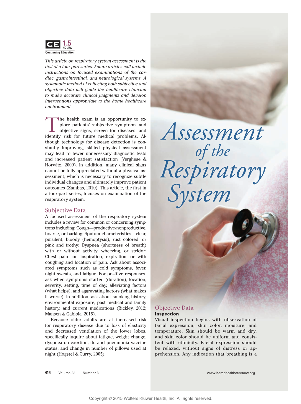 Assessment Respiratory System