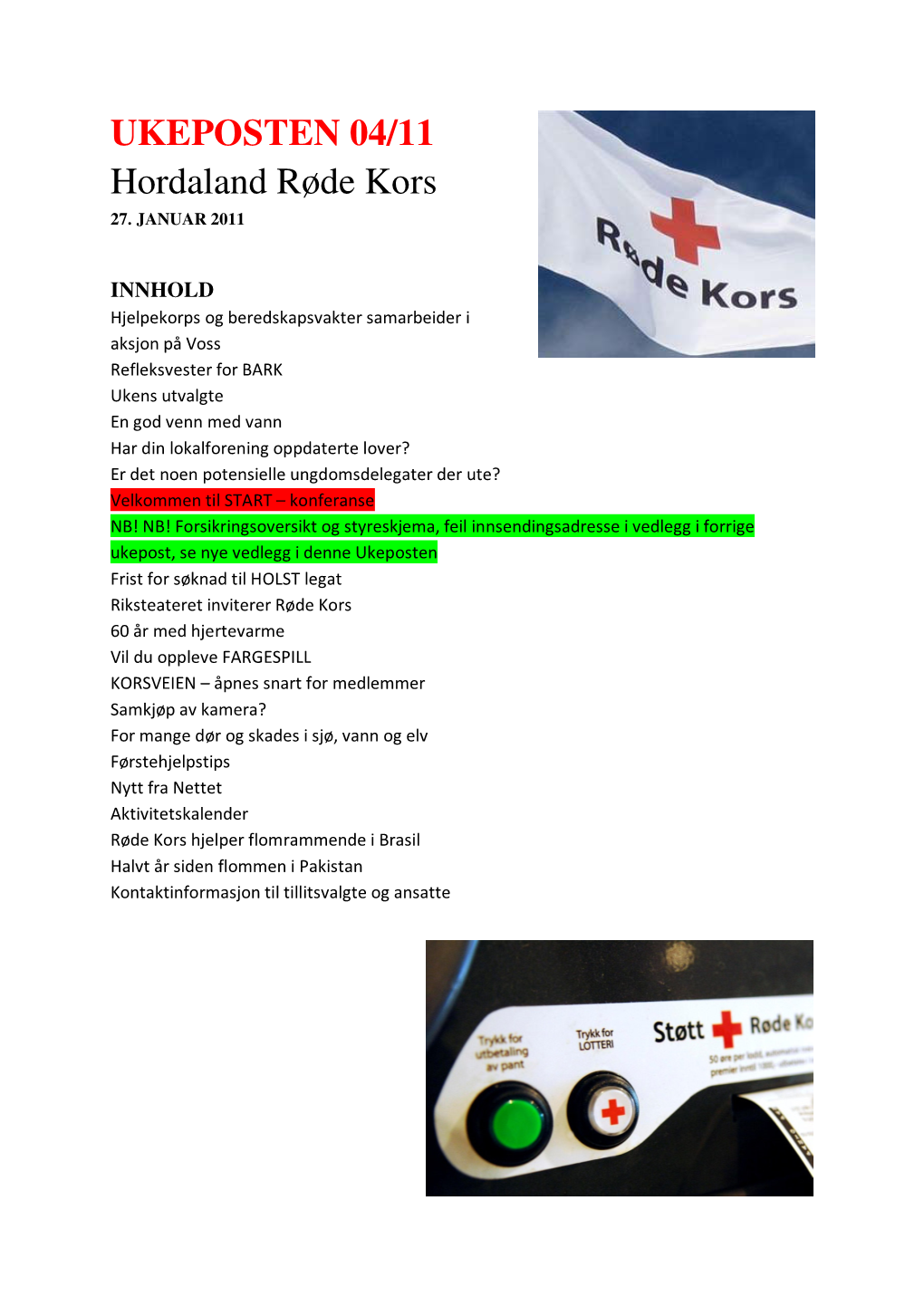 UKEPOSTEN 04/11 Hordaland Røde Kors 27