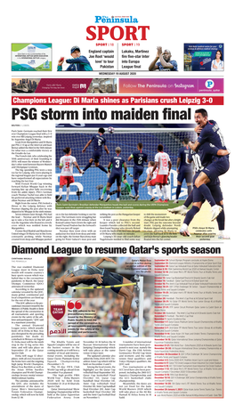 PSG Storm Into Maiden Final REUTERS – LISBON
