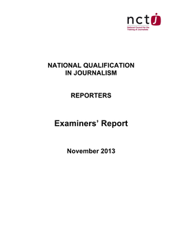 Examiners' Report
