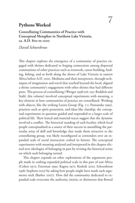 Pythons Worked 7 Constellating Communities of Practice with Conceptual Metaphor in Northern Lake Victoria, Ca