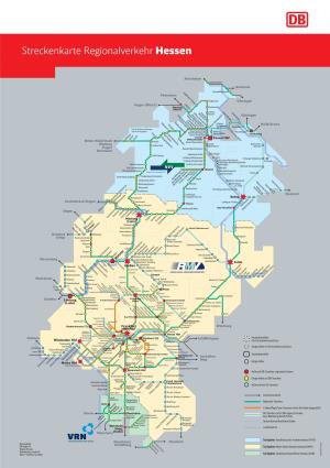Streckenkarte Regionalverkehr Hessen