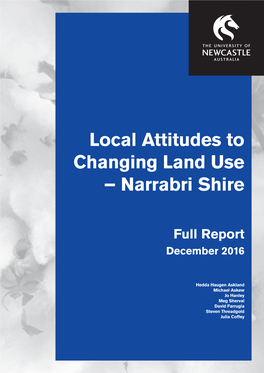 Local Attitudes to Changing Land Use – Narrabri Shire