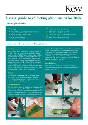 A Visual Guide to Collecting Plant Tissues for DNA