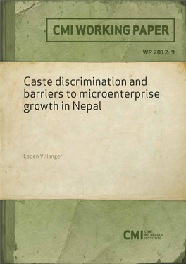 Caste Discrimination and Barriers to Microenterprise Growth in Nepal