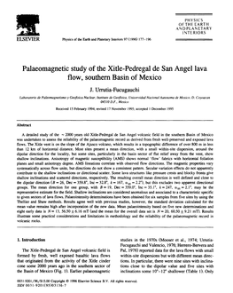 Palaeomagnetic Study of the Xitle-Pedregal De San Angel Lava Flow, Southern Basin of Mexico