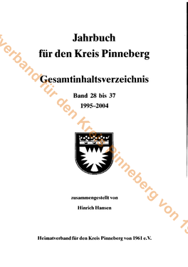 Heimatverband Für Den Kreis Pinneberg Von 1961 E.V