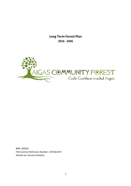 Long Term Forest Plan 2016 - 2036