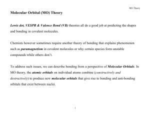 Molecular Orbital (MO) Theory