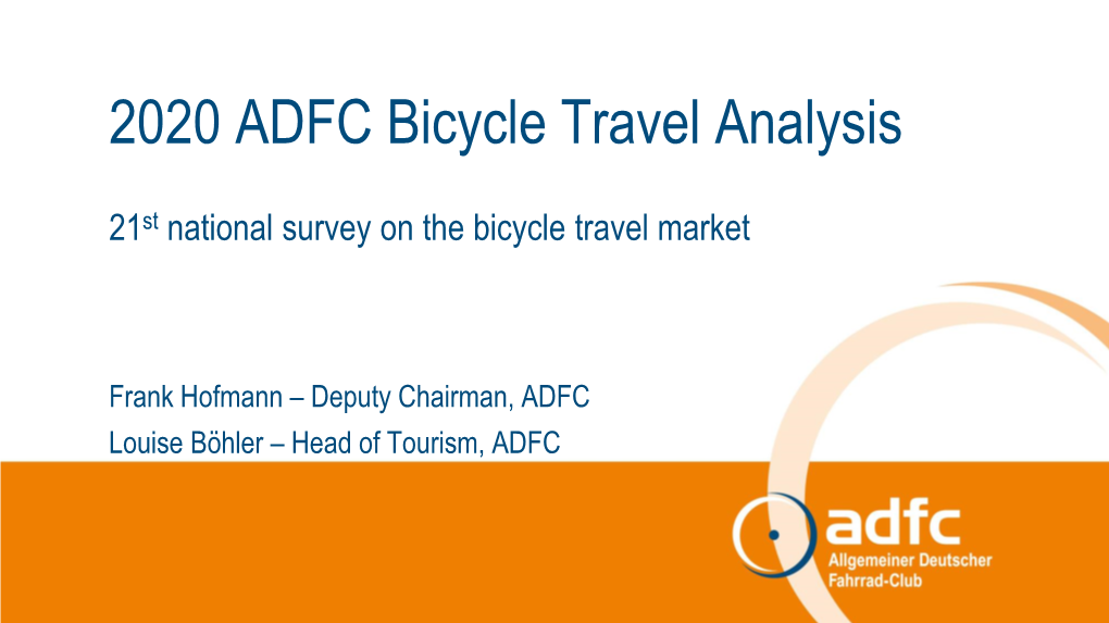 ADFC-Travelbike-Radreiseanalyse 2018