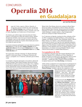 Operalia 2016 En Guadalajara
