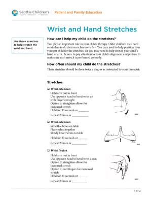 PE1897 Wrist and Hand Stretches