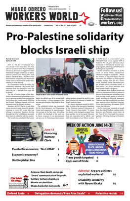 Pro-Palestine Solidarity Blocks Israeli Ship