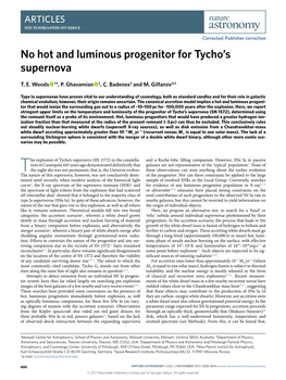 No Hot and Luminous Progenitor for Tycho's Supernova