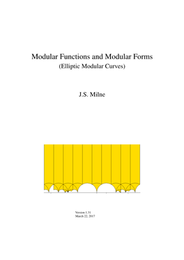 Elliptic Modular Curves)