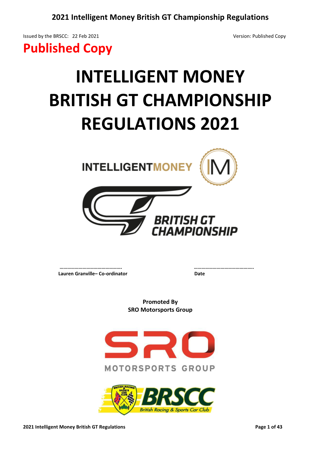 Published Copy INTELLIGENT MONEY BRITISH GT