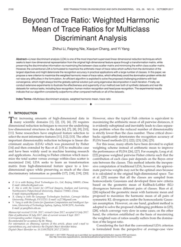 Weighted Harmonic Mean of Trace Ratios for Multiclass Discriminant Analysis