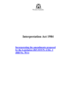 Interpretation Act 1984