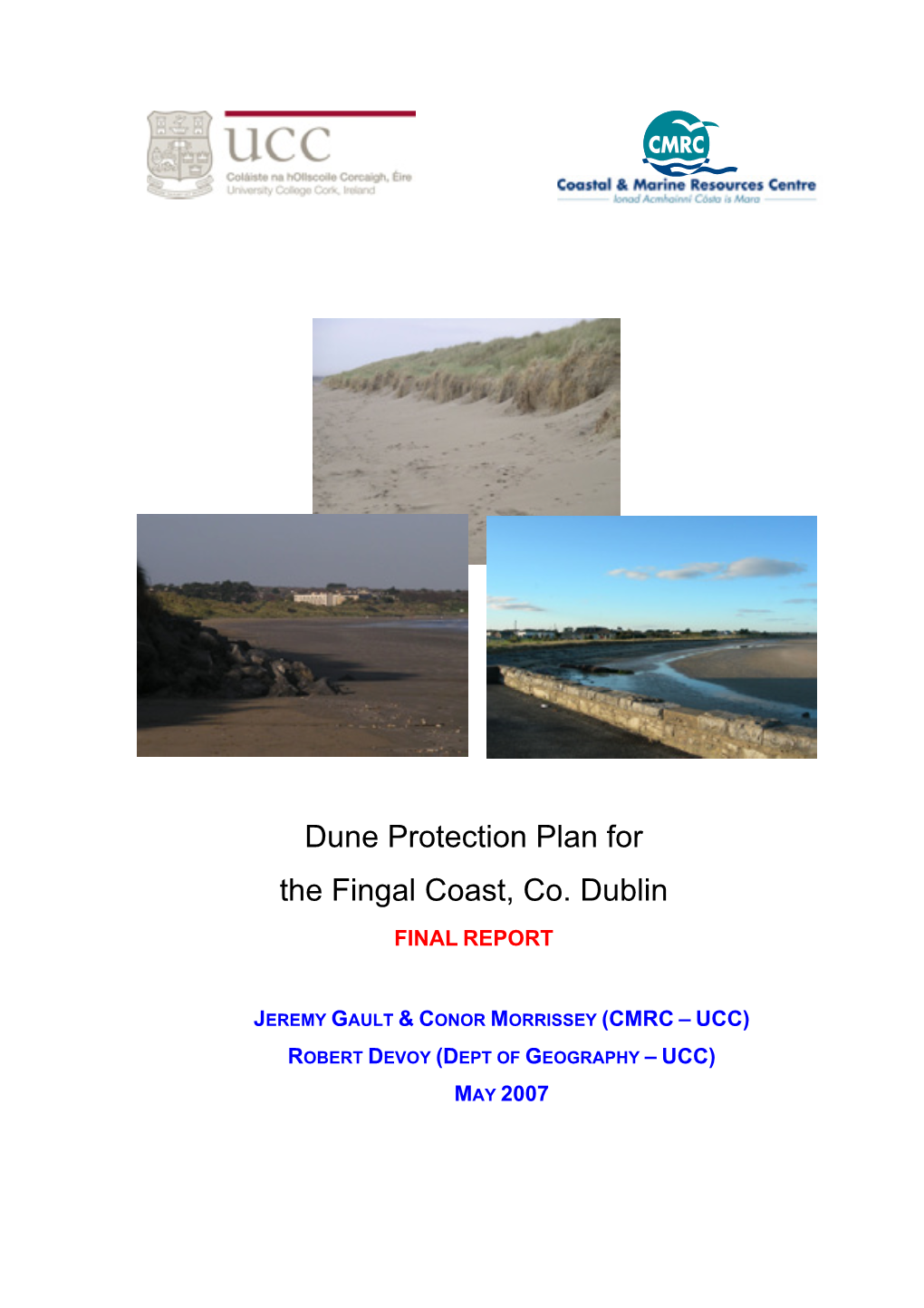 Dune Protection Plan for the Fingal Coast, Co. Dublin 2007