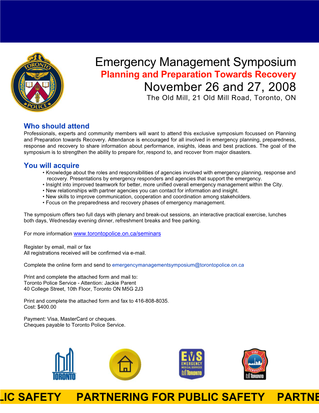 Emergency Management Symposium November