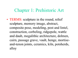 Chapter 1: Prehistoric Art