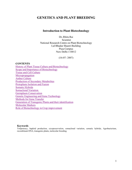 History of Plant Tissue Culture