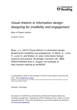 Visual Rhetoric in Information Design: Designing for Credibility and Engagement