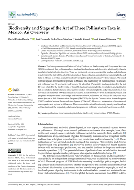 Biodiversity and Stage of the Art of Three Pollinators Taxa in Mexico: an Overview