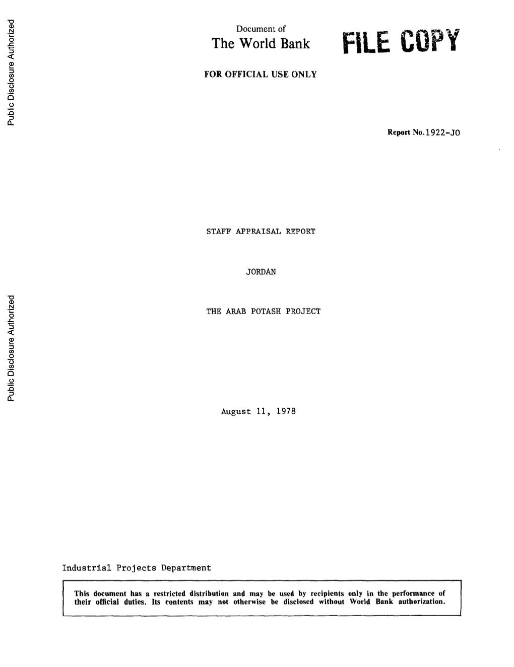 World Bank Document