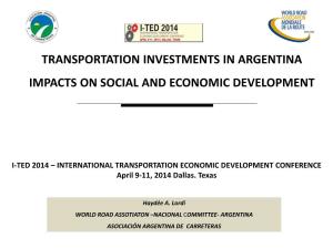 Transportation Investments in Argentina Impacts on Social and Economic Development