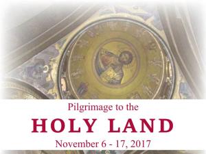 Holy Land Pilgrimage 2017 Barnes