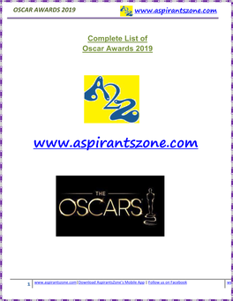 Oscar Awards 2019