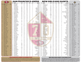 New Orleans Saints San Francisco 49Ers