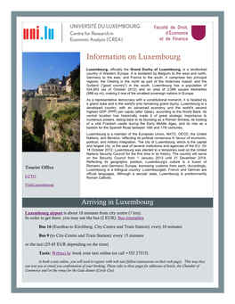 Information on Luxembourg