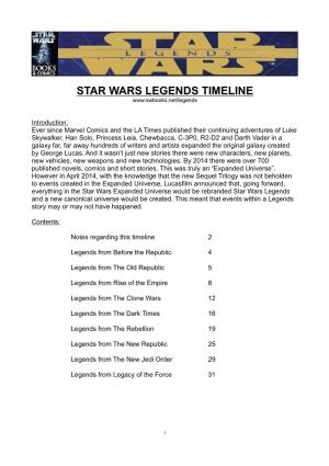 Star Wars Legends Timeline